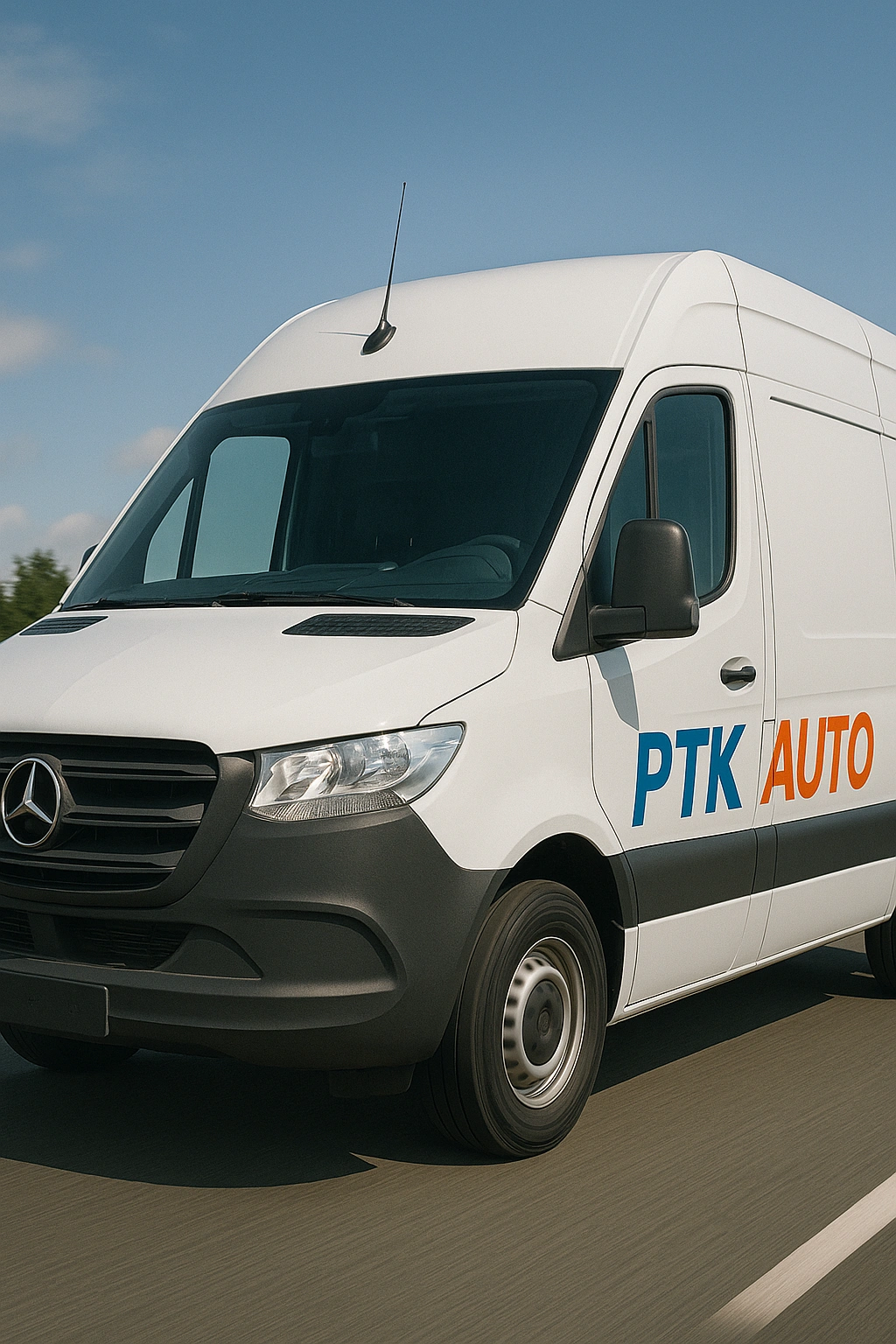 Van used by PTK Auto for fast transport